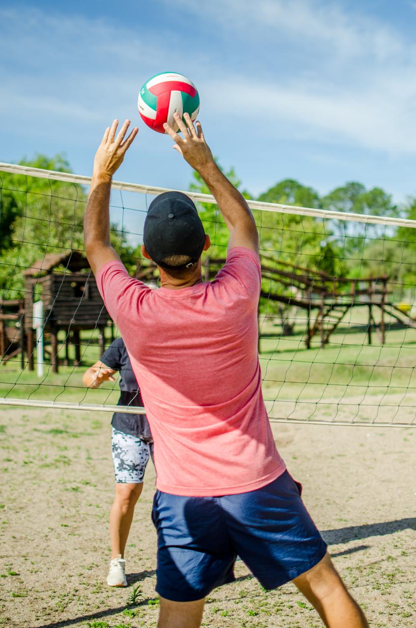 Cancha de voley en complejo vacacional de Santa Rosa de Calamuchita
